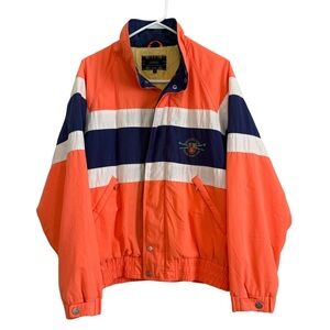 Vintage Outdoor Academia Preppy Yacht Club Windbreaker Neon Jacket